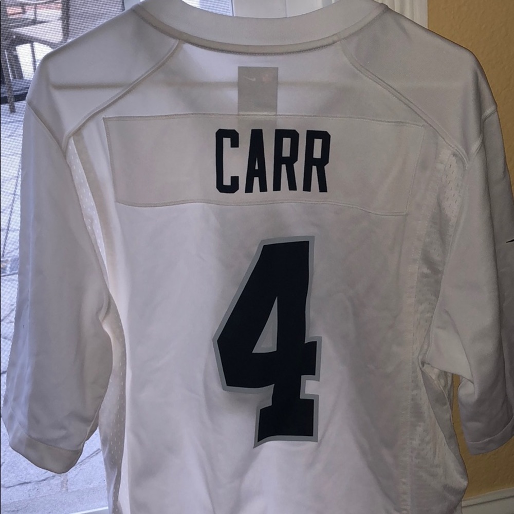 Raiders 2017 Derek Carr Jersey White M